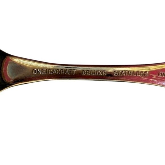 OneidaCraft Deluxe Stainless Serving Fork & Spoon Set - Picture 5 of 6